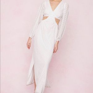 Polka Dot Cut Out Dress